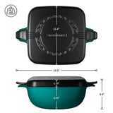 Cultura 6.5 Quart Enameled Cast Iron Multi-Cooker with Reversible Lid