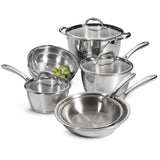 9 Pc Allegra Stainless Steel Cookware Set