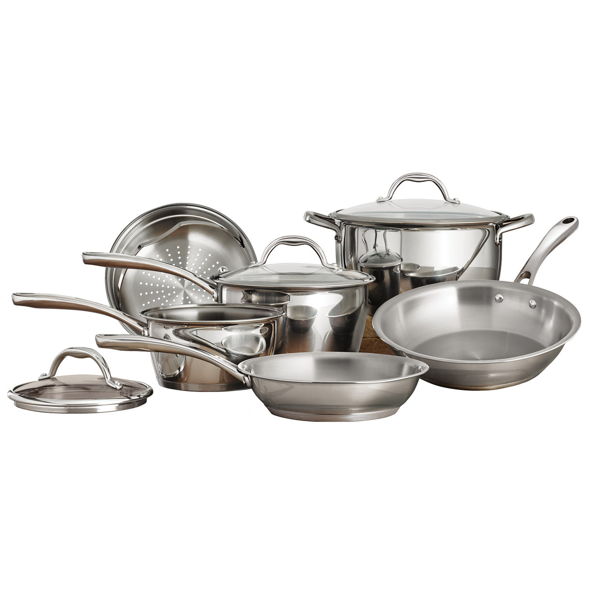 9 Pc Allegra Stainless Steel Cookware Set