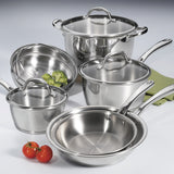 9 Pc Allegra Stainless Steel Cookware Set