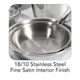 9 Pc Allegra Stainless Steel Cookware Set