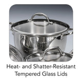 9 Pc Allegra Stainless Steel Cookware Set