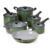 Nesting 11 Piece Ceramic Nonstick Cookware Set