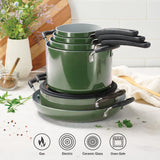 Nesting 11 Piece Ceramic Nonstick Cookware Set