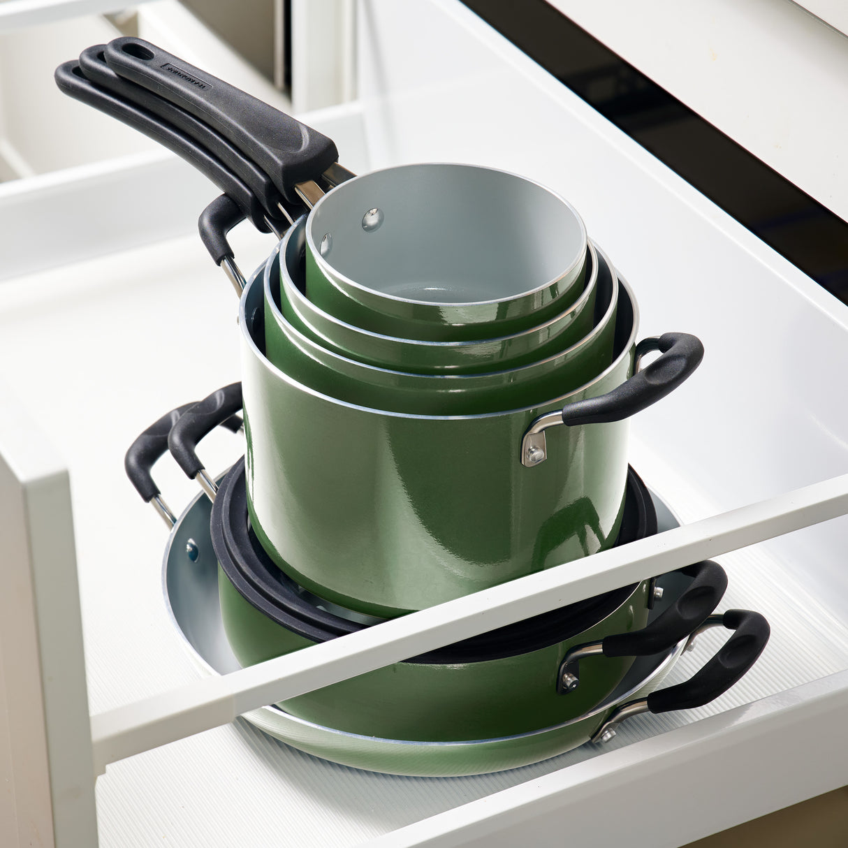 Nesting 11 Piece Ceramic Nonstick Cookware Set