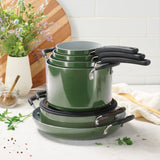 Nesting 11 Piece Ceramic Nonstick Cookware Set