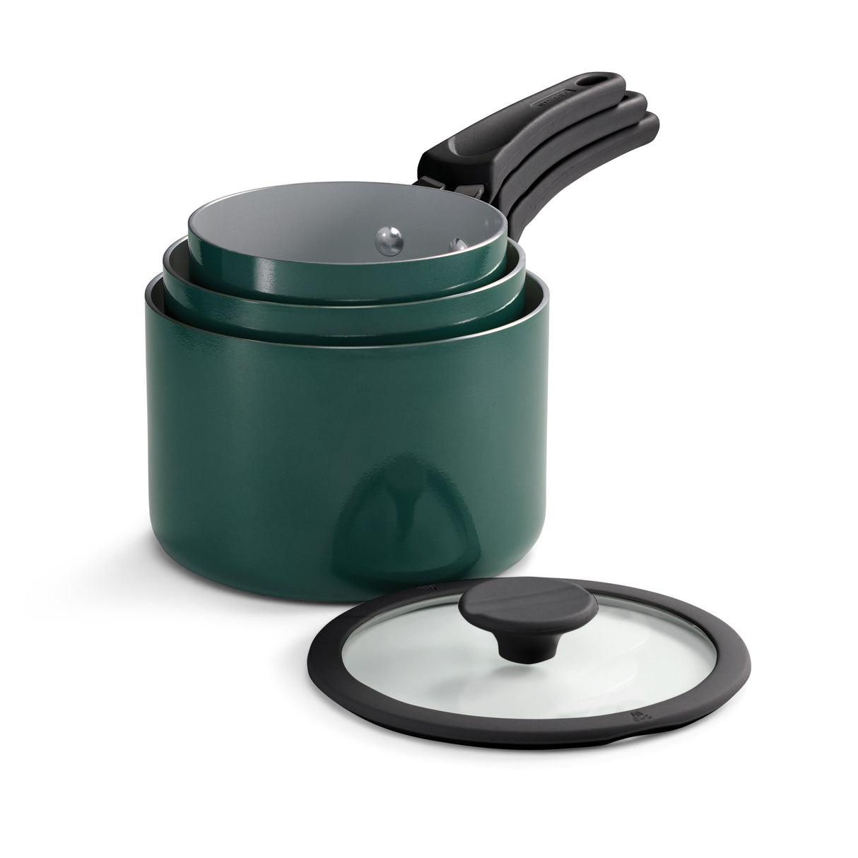 Nesting 6 Piece Ceramic Nonstick Cookware Set