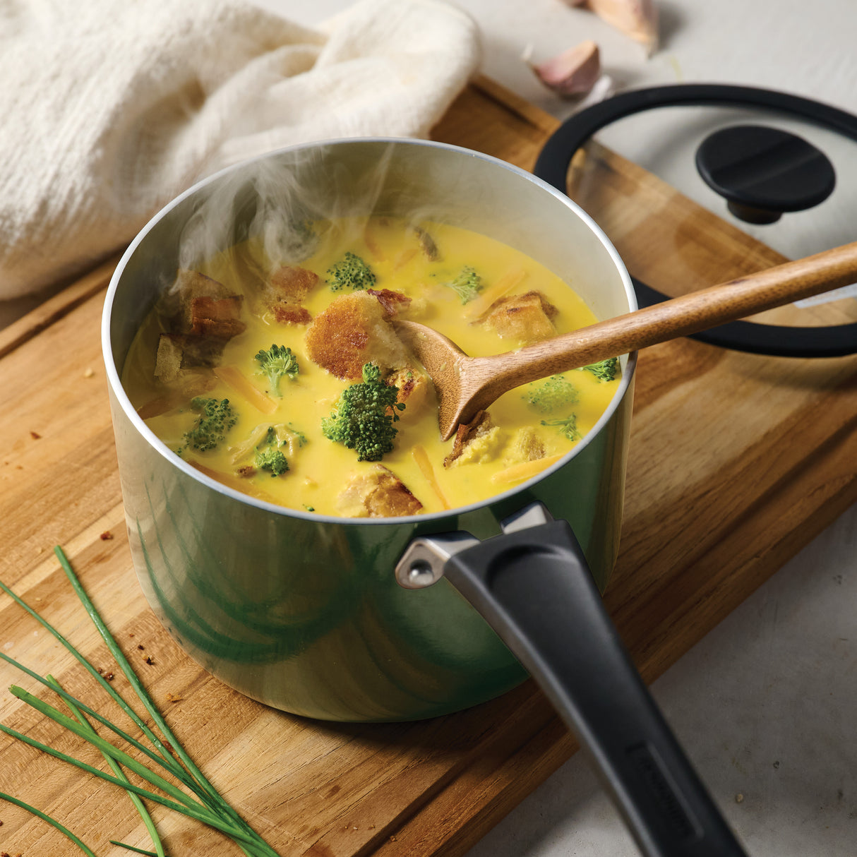 Nesting 6 Piece Ceramic Nonstick Cookware Set