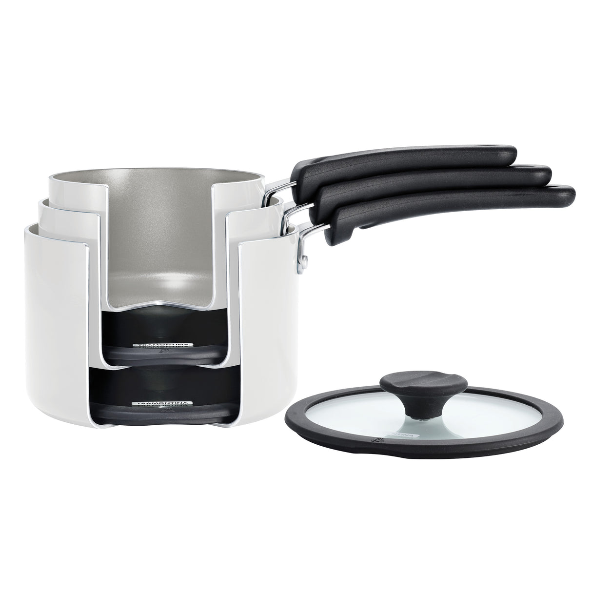 Nesting 6 Piece Ceramic Nonstick Cookware Set