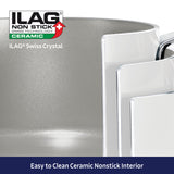 Nesting 6 Piece Ceramic Nonstick Cookware Set