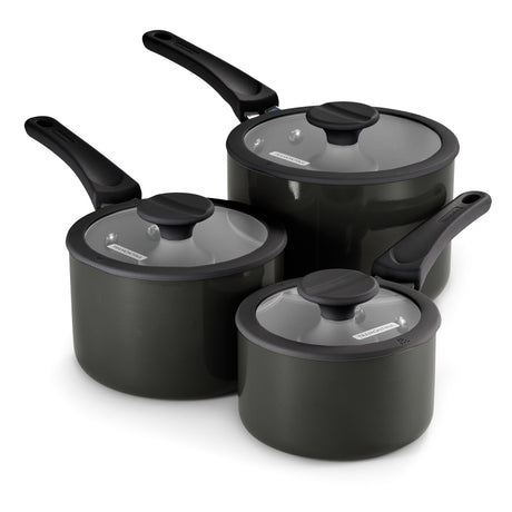 Nesting 6 Piece Ceramic Nonstick Cookware Set