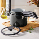 Nesting 6 Piece Ceramic Nonstick Cookware Set