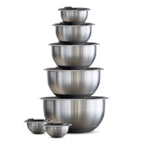 Tramontina Covered Mixing Bowls Stainless Steel 14 Pc Gray