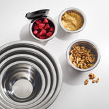 Tramontina Covered Mixing Bowls Stainless Steel 14 Pc Gray