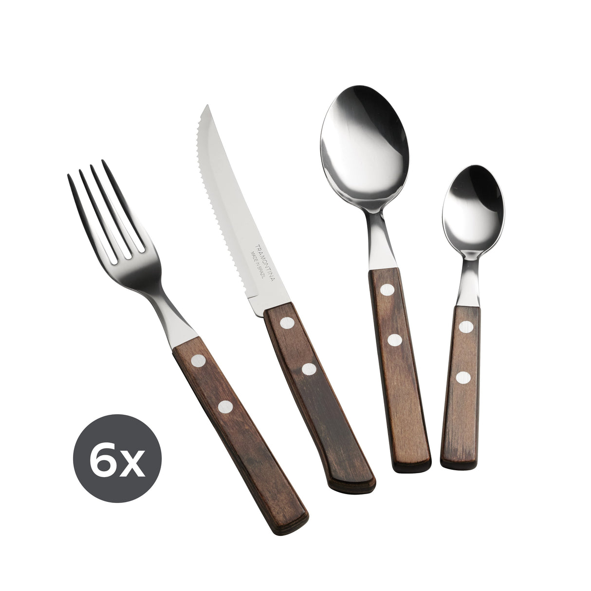 24 Pc Tableware Set - Polywood Handle