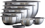 Tramontina Covered Mixing Bowls Stainless Steel 14 Pc Gray