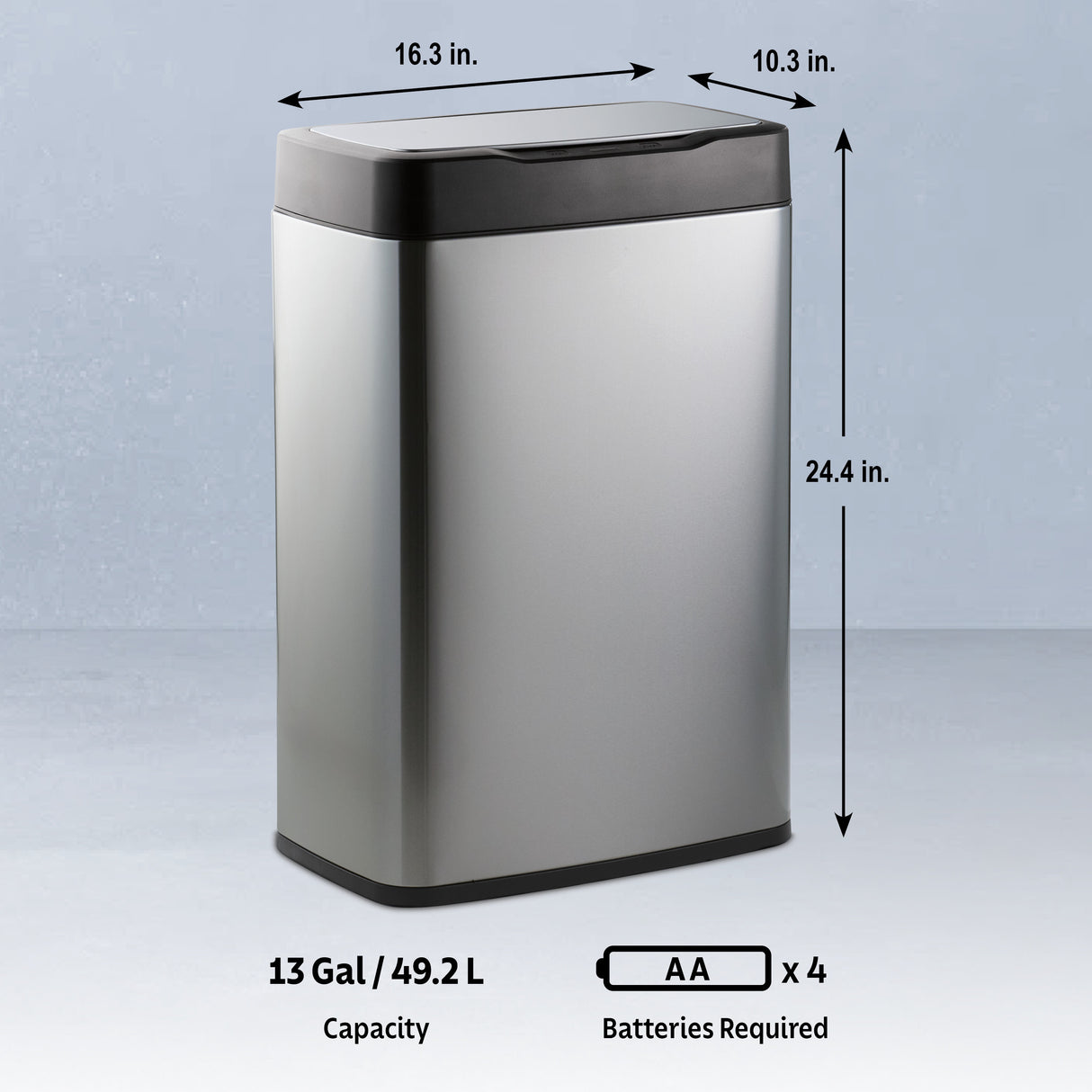 Large Stainless Steel Sensor Bin