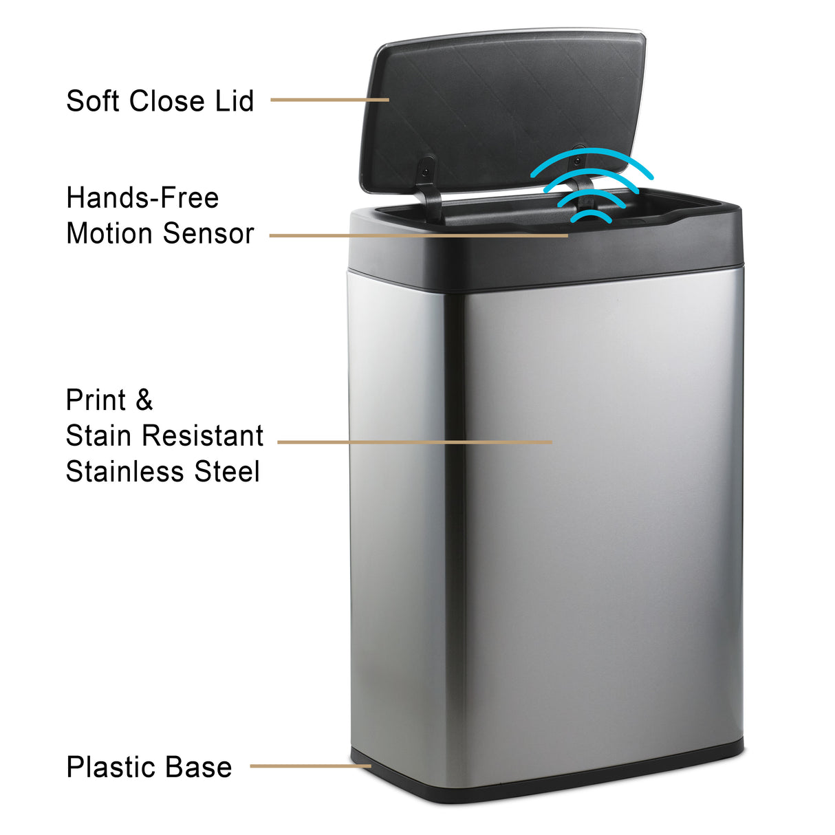 Large Stainless Steel Sensor Bin