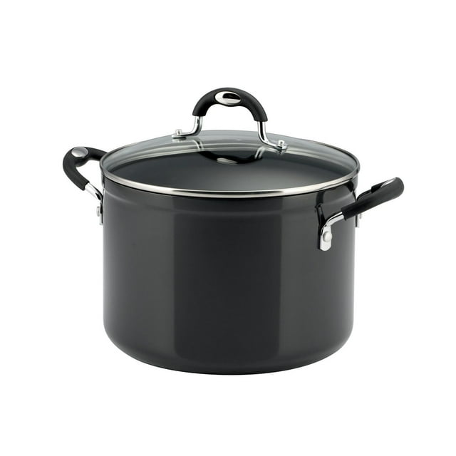 Tramontina Aluminum Nonstick Covered Stock Pot - Charcoal Gray