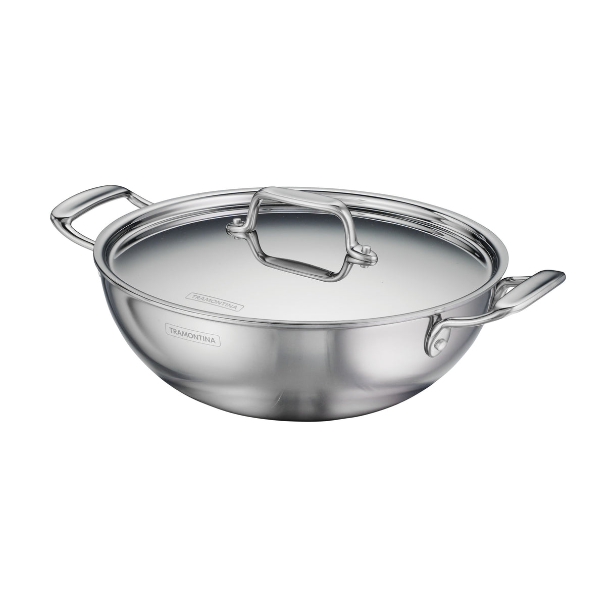 Utsava Tri-Ply Clad Covered Kadai with Ceramic Interior