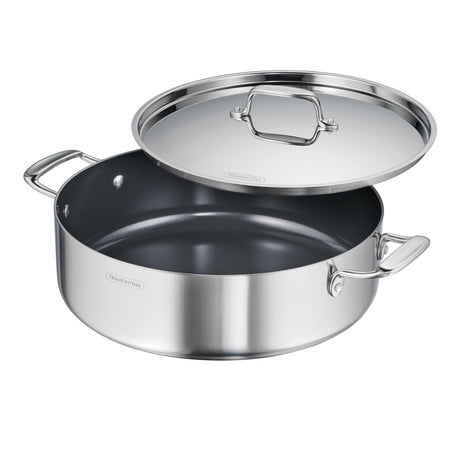 Utsava Tri-Ply Clad Covered Casserole with Ceramic Interior