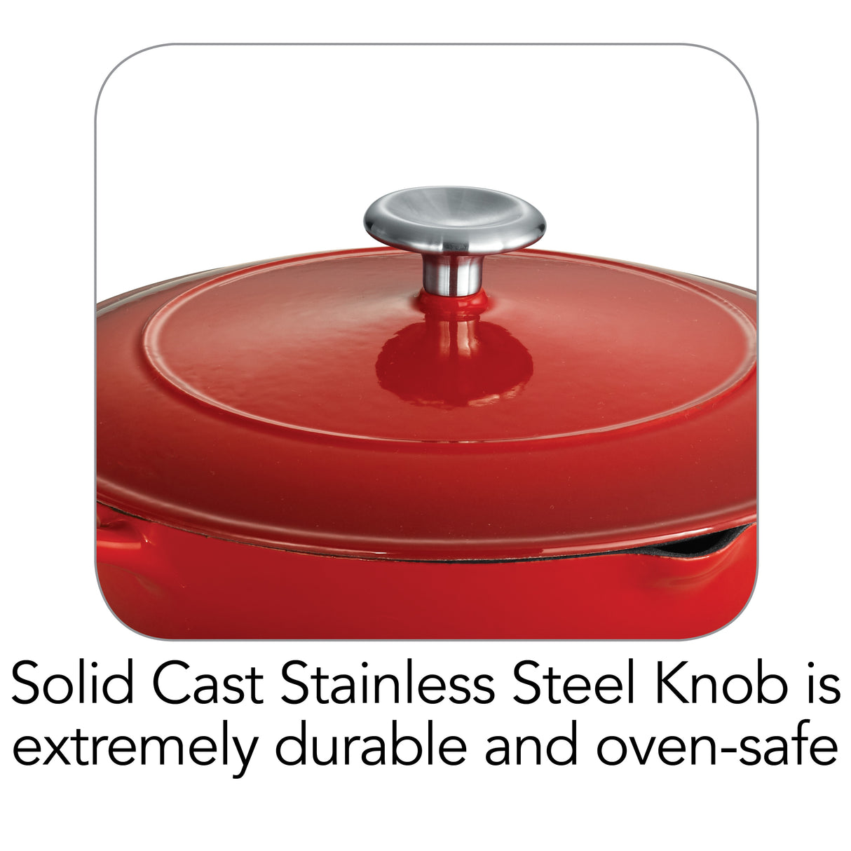Bestow 10 in Enameled Cast-Iron  Covered Skillet - Gradated Red