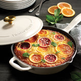 Bestow 10 Inch Enameled Cast-Iron  Covered Skillet