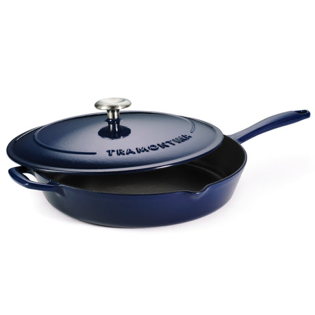 Bestow 12 Inch Enameled Cast Iron Skillet with Lid
