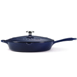 Bestow 12 Inch Enameled Cast Iron Skillet with Lid