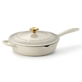 Bestow 12 Inch Enameled Cast-Iron Covered Skillet