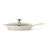 Bestow 12 Inch Enameled Cast-Iron Covered Skillet