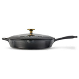 Bestow 12 Inch Enameled Cast Iron Skillet with Lid