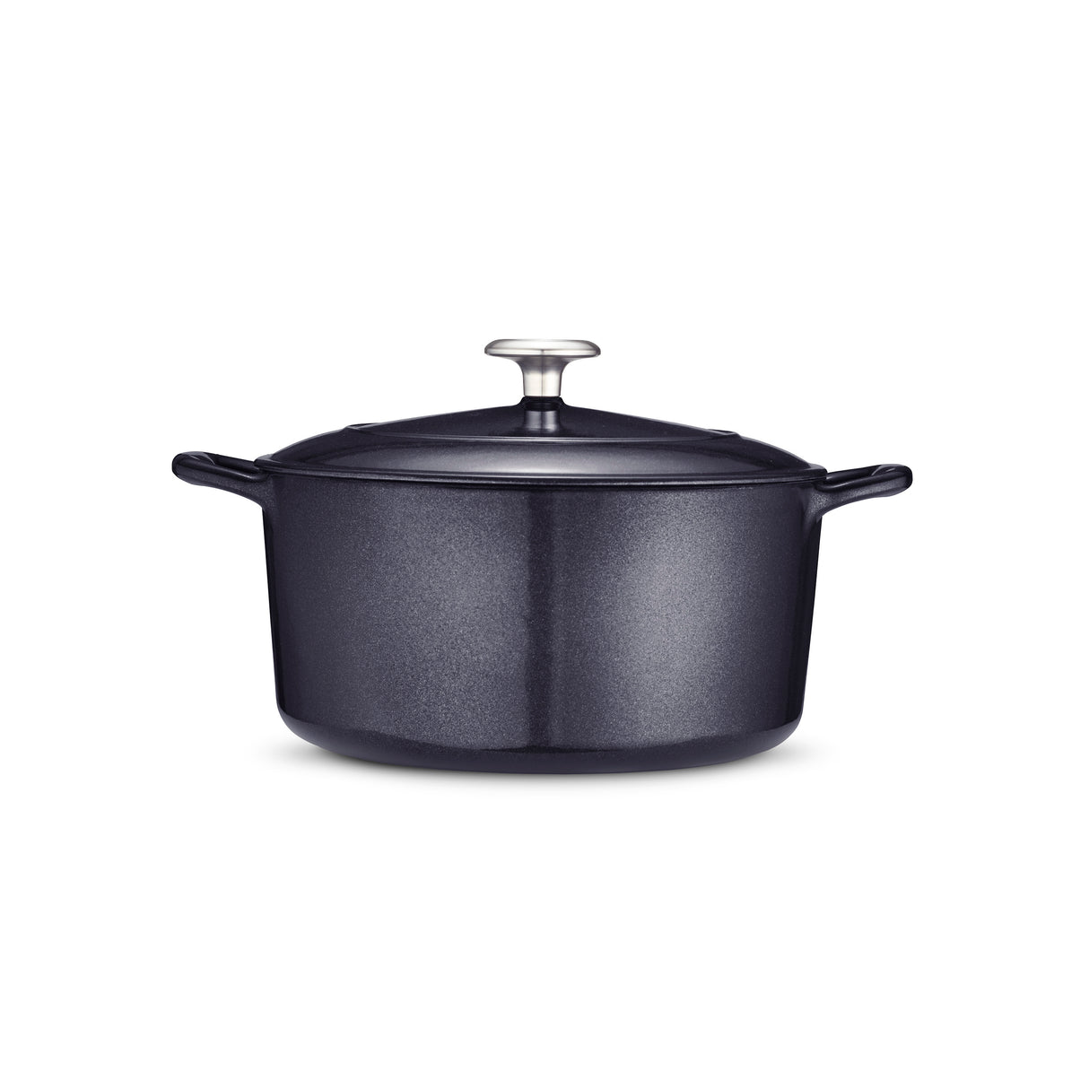 80131/038DS - FOUR HOLLANDAIS COUVERT DE 5,5 QT - FONTE - S1000 - PE - BLEU FONCÉ - BOUTON SS - GOURMET