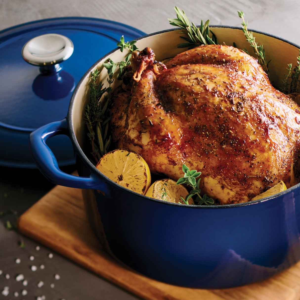 Bestow 5.5 Quart Enameled Cast Iron Covered Round Dutch Oven
