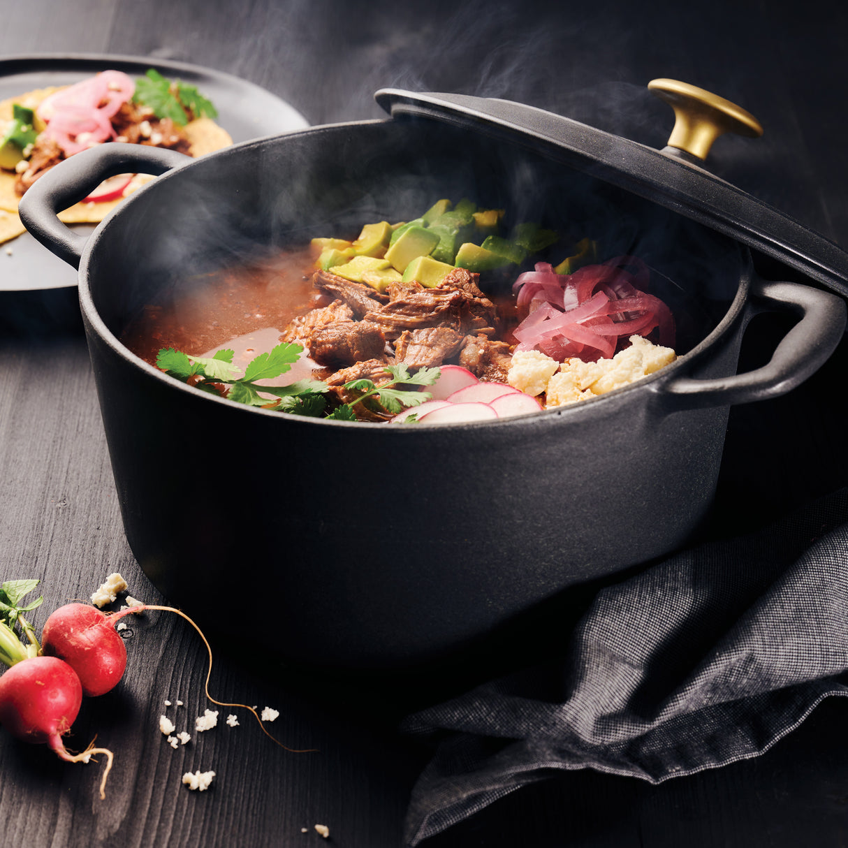 Bestow 5.5 Quart Enameled Cast Iron Covered Round Dutch Oven