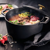 Bestow 5.5 Quart Enameled Cast Iron Covered Round Dutch Oven