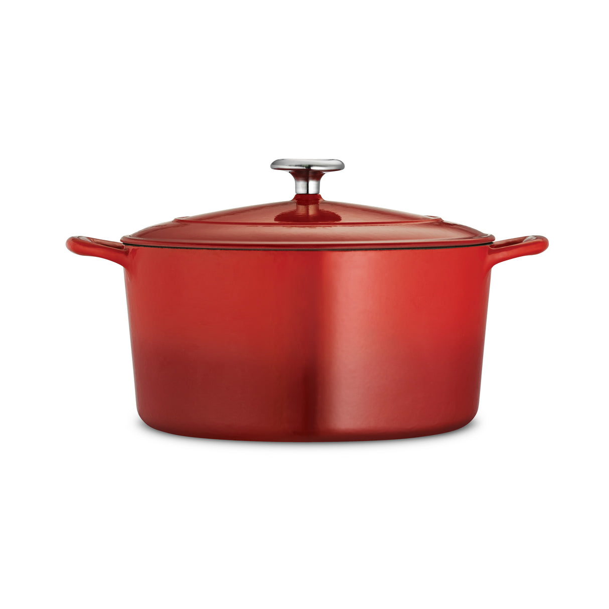 Bestow 6.5 Qt Enameled Cast-Iron  Covered Round Dutch Oven - Gradated Red