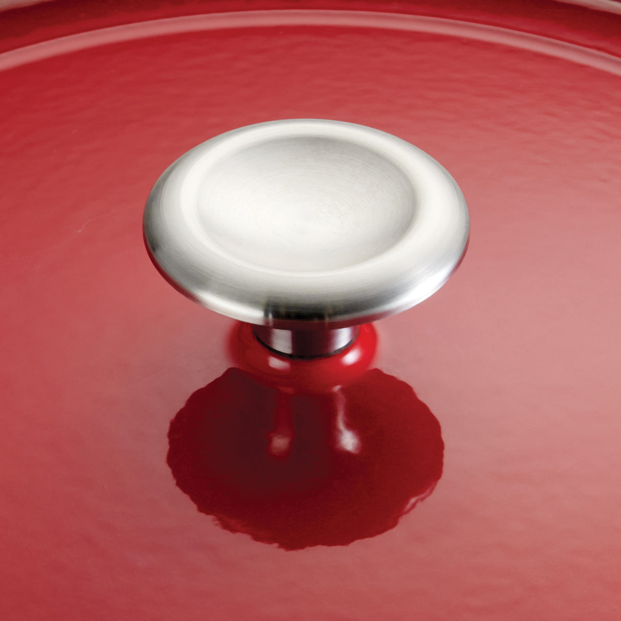 80131/048DS - FOUR HOLLANDAIS COUVERT DE 6,5 QT - FONTE - S1000 - PE - GRADÉ ROUGE - BOUTON SS - GOURMET
