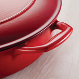 80131/048DS - FOUR HOLLANDAIS COUVERT DE 6,5 QT - FONTE - S1000 - PE - GRADÉ ROUGE - BOUTON SS - GOURMET