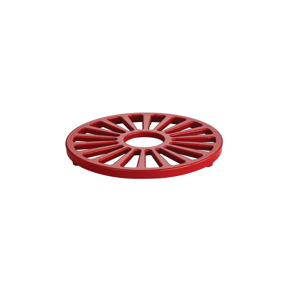 Bestow 7 in Enameled Cast-Iron  Round Trivet - Gradated Red