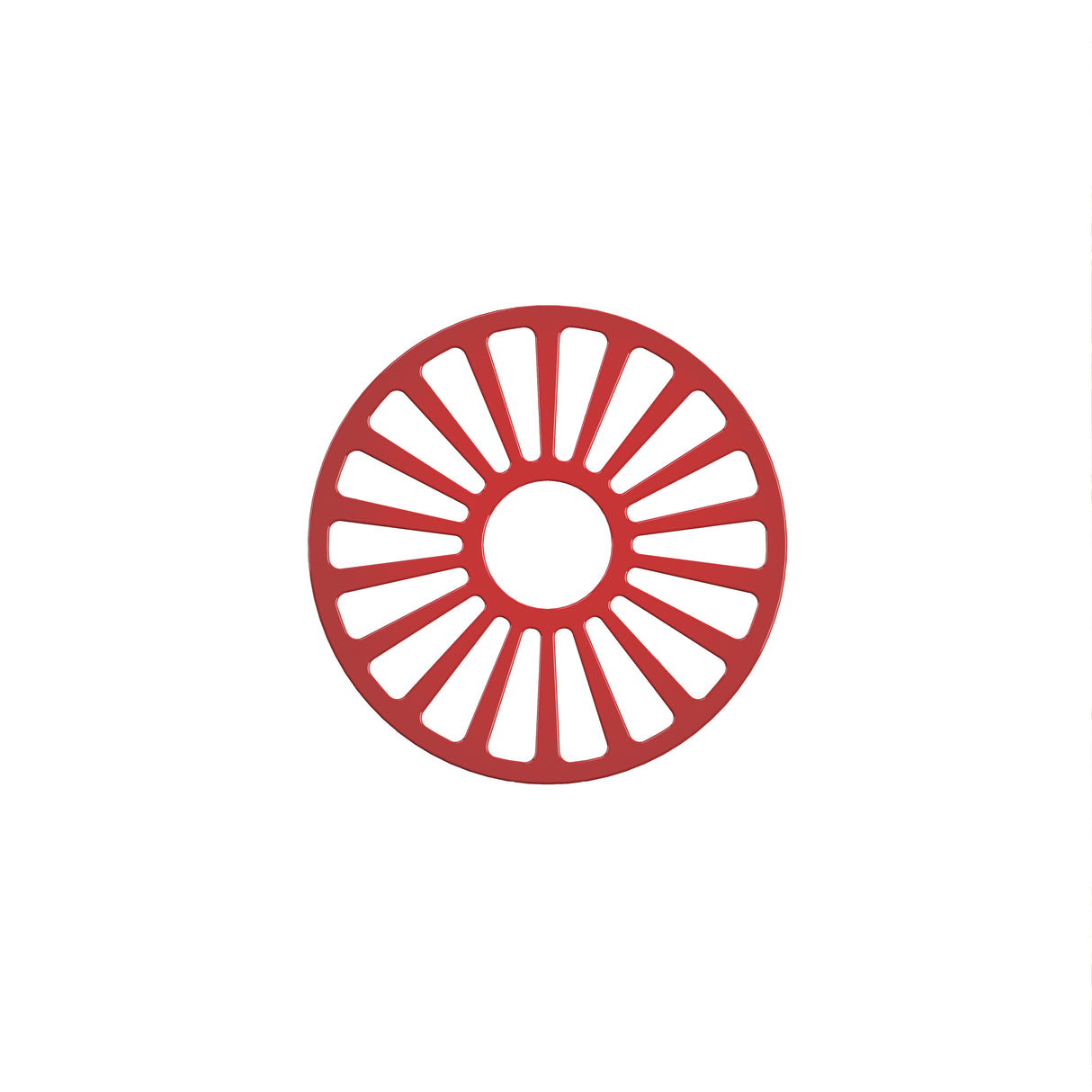 Bestow 7 in Enameled Cast-Iron  Round Trivet - Gradated Red