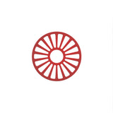 Bestow 7 in Enameled Cast-Iron  Round Trivet - Gradated Red