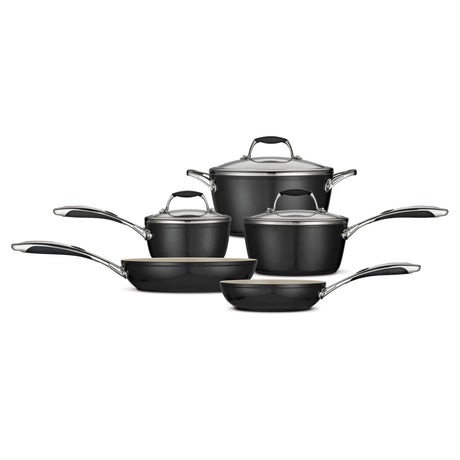 8 Piece Ceramic Cookware Set - Black