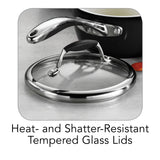 8 Piece Ceramic Cookware Set - Black