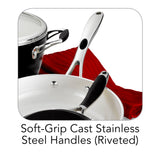 8 Piece Ceramic Cookware Set - Black