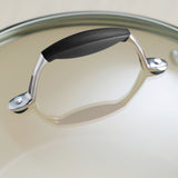 11 in Ceramic Covered Deep Skillet - Black