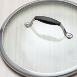 11 in Ceramic Covered Deep Skillet - Black