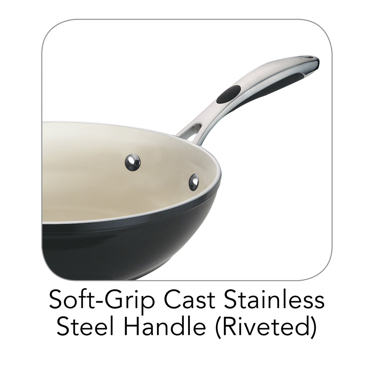 11 in Ceramic Stir-Fry - Black