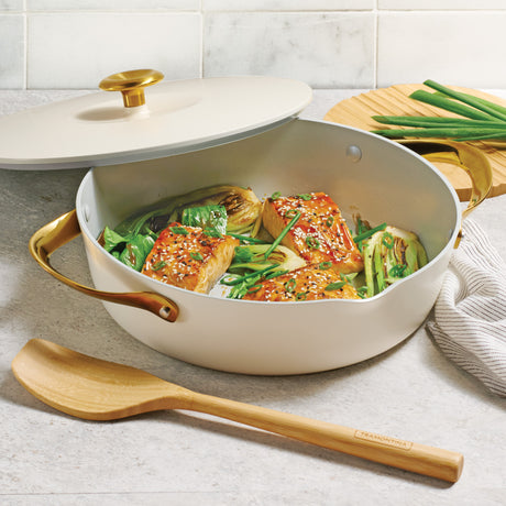 Tramontina Fiora White Frying Pan with Cover Set - 4.02L - 4 piece