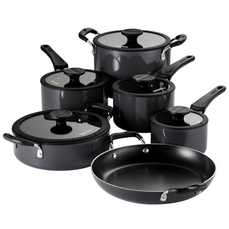 Nesting 11 Piece Nonstick Cookware Set